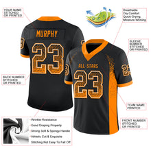 Load image into Gallery viewer, Custom Black Bay Orange-White Mesh Drift Fashion Football Jersey
