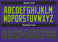 Load image into Gallery viewer, Custom Purple Black-Neon Green Mesh Drift Fashion Football Jersey
