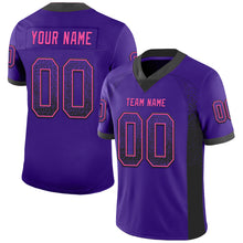 Load image into Gallery viewer, Custom Purple Black-Pink Mesh Drift Fashion Football Jersey
