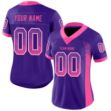 Load image into Gallery viewer, Custom Purple Pink-White Mesh Drift Fashion Football Jersey
