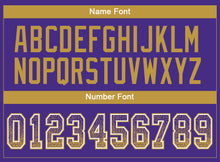 Load image into Gallery viewer, Custom Purple Old Gold-White Mesh Drift Fashion Football Jersey
