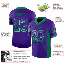 Load image into Gallery viewer, Custom Purple Kelly Green-White Mesh Drift Fashion Football Jersey
