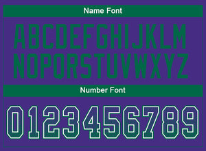 Custom Purple Kelly Green-White Mesh Drift Fashion Football Jersey