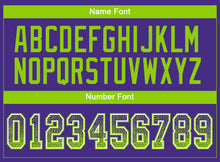 Load image into Gallery viewer, Custom Purple Neon Green-White Mesh Drift Fashion Football Jersey
