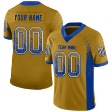 Load image into Gallery viewer, Custom Old Gold Royal-White Mesh Drift Fashion Football Jersey
