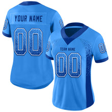 Load image into Gallery viewer, Custom Powder Blue Royal-White Mesh Drift Fashion Football Jersey
