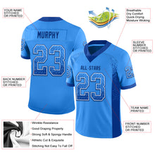 Load image into Gallery viewer, Custom Powder Blue Royal-White Mesh Drift Fashion Football Jersey
