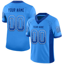 Load image into Gallery viewer, Custom Powder Blue Royal-White Mesh Drift Fashion Football Jersey
