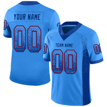 Load image into Gallery viewer, Custom Powder Blue Royal-Red Mesh Drift Fashion Football Jersey
