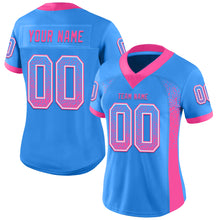 Load image into Gallery viewer, Custom Powder Blue Pink-White Mesh Drift Fashion Football Jersey
