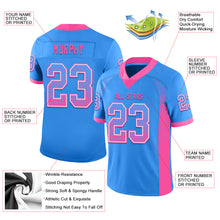 Load image into Gallery viewer, Custom Powder Blue Pink-White Mesh Drift Fashion Football Jersey
