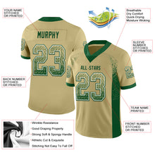 Load image into Gallery viewer, Custom Vegas Gold Green-White Mesh Drift Fashion Football Jersey
