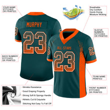 Load image into Gallery viewer, Custom Midnight Green Orange-White Mesh Drift Fashion Football Jersey
