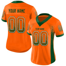 Load image into Gallery viewer, Custom Orange Green-White Mesh Drift Fashion Football Jersey
