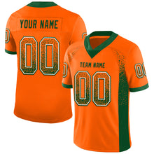 Load image into Gallery viewer, Custom Orange Green-White Mesh Drift Fashion Football Jersey
