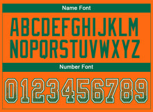 Load image into Gallery viewer, Custom Orange Kelly Green-White Mesh Drift Fashion Football Jersey
