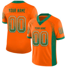 Load image into Gallery viewer, Custom Orange Kelly Green-White Mesh Drift Fashion Football Jersey
