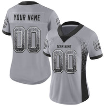 Load image into Gallery viewer, Custom Gray Black-White Mesh Drift Fashion Football Jersey
