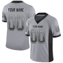 Load image into Gallery viewer, Custom Gray Black-White Mesh Drift Fashion Football Jersey
