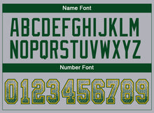 Load image into Gallery viewer, Custom Gray Green-Gold Mesh Drift Fashion Football Jersey
