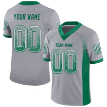 Load image into Gallery viewer, Custom Gray Kelly Green-White Mesh Drift Fashion Football Jersey
