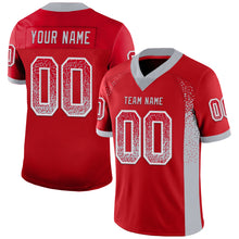 Load image into Gallery viewer, Custom Red Gray-White Mesh Drift Fashion Football Jersey
