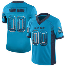 Load image into Gallery viewer, Custom Panther Blue Navy-White Mesh Drift Fashion Football Jersey
