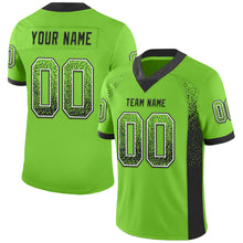 Load image into Gallery viewer, Custom Neon Green Black-White Mesh Drift Fashion Football Jersey
