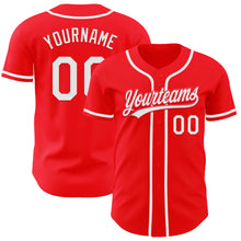 Load image into Gallery viewer, Custom Fire Red White Authentic Baseball Jersey
