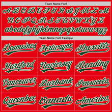 Load image into Gallery viewer, Custom Fire Red Green-White Authentic Baseball Jersey
