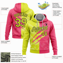 Load image into Gallery viewer, Custom Stitched Graffiti Pattern Neon Yellow Neon Pink-Black 3D Scratch Sports Pullover Sweatshirt Hoodie
