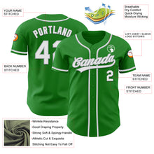 Load image into Gallery viewer, Custom Grass Green White-Gray Authentic Baseball Jersey
