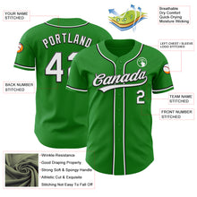 Load image into Gallery viewer, Custom Grass Green White-Black Authentic Baseball Jersey
