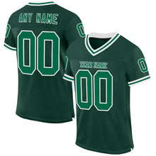 Load image into Gallery viewer, Custom Green Kelly Green-White Mesh Authentic Throwback Football Jersey
