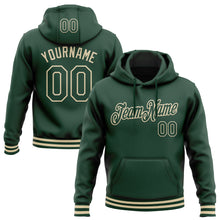 Load image into Gallery viewer, Custom Stitched Green Cream Sports Pullover Sweatshirt Hoodie
