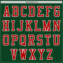 Load image into Gallery viewer, Custom Green Red-White Authentic Baseball Jersey
