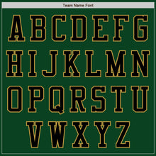 Load image into Gallery viewer, Custom Green Black-Old Gold Authentic Baseball Jersey
