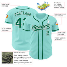 Load image into Gallery viewer, Custom Ice Blue Kelly Green-White Authentic Baseball Jersey
