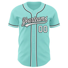 Load image into Gallery viewer, Custom Ice Blue White-Black Authentic Baseball Jersey
