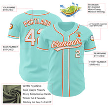 Load image into Gallery viewer, Custom Ice Blue White-Orange Authentic Baseball Jersey
