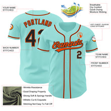 Load image into Gallery viewer, Custom Ice Blue Black-Orange Authentic Baseball Jersey
