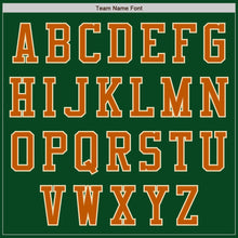 Load image into Gallery viewer, Custom Green Texas Orange-Cream Bomber Varsity Letterman Two Tone Zipper Jacket
