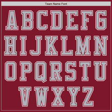 Load image into Gallery viewer, Custom Crimson Gray-White Bomber Varsity Letterman Zipper Jacket
