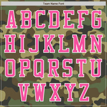 Load image into Gallery viewer, Custom Camo Pink-White Bomber Varsity Letterman Salute To Service Zipper Jacket
