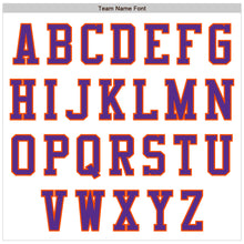 Load image into Gallery viewer, Custom White Orange-Purple Bomber Varsity Letterman Two Tone Zipper Jacket
