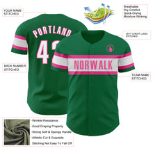 Load image into Gallery viewer, Custom Kelly Green White-Pink Authentic Baseball Jersey
