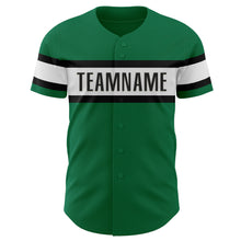 Load image into Gallery viewer, Custom Kelly Green White-Black Authentic Baseball Jersey
