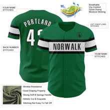 Load image into Gallery viewer, Custom Kelly Green White-Black Authentic Baseball Jersey
