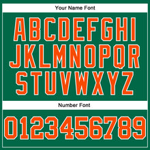 Load image into Gallery viewer, Custom Kelly Green Orange-White Mesh Authentic Football Jersey
