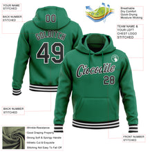 Load image into Gallery viewer, Custom Stitched Kelly Green Black-White Sports Pullover Sweatshirt Hoodie
